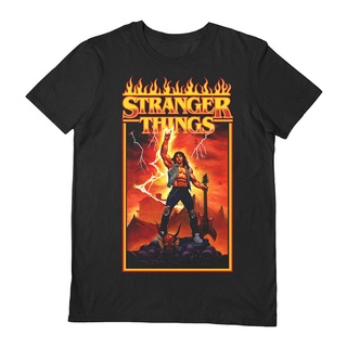 [S-5XL] เสื้อยืด ผ้าฝ้าย พิมพ์ลาย Dustin Stranger Things Season 4 Hellfire Rock God สําหรับผู้ชาย และผู้หญิง