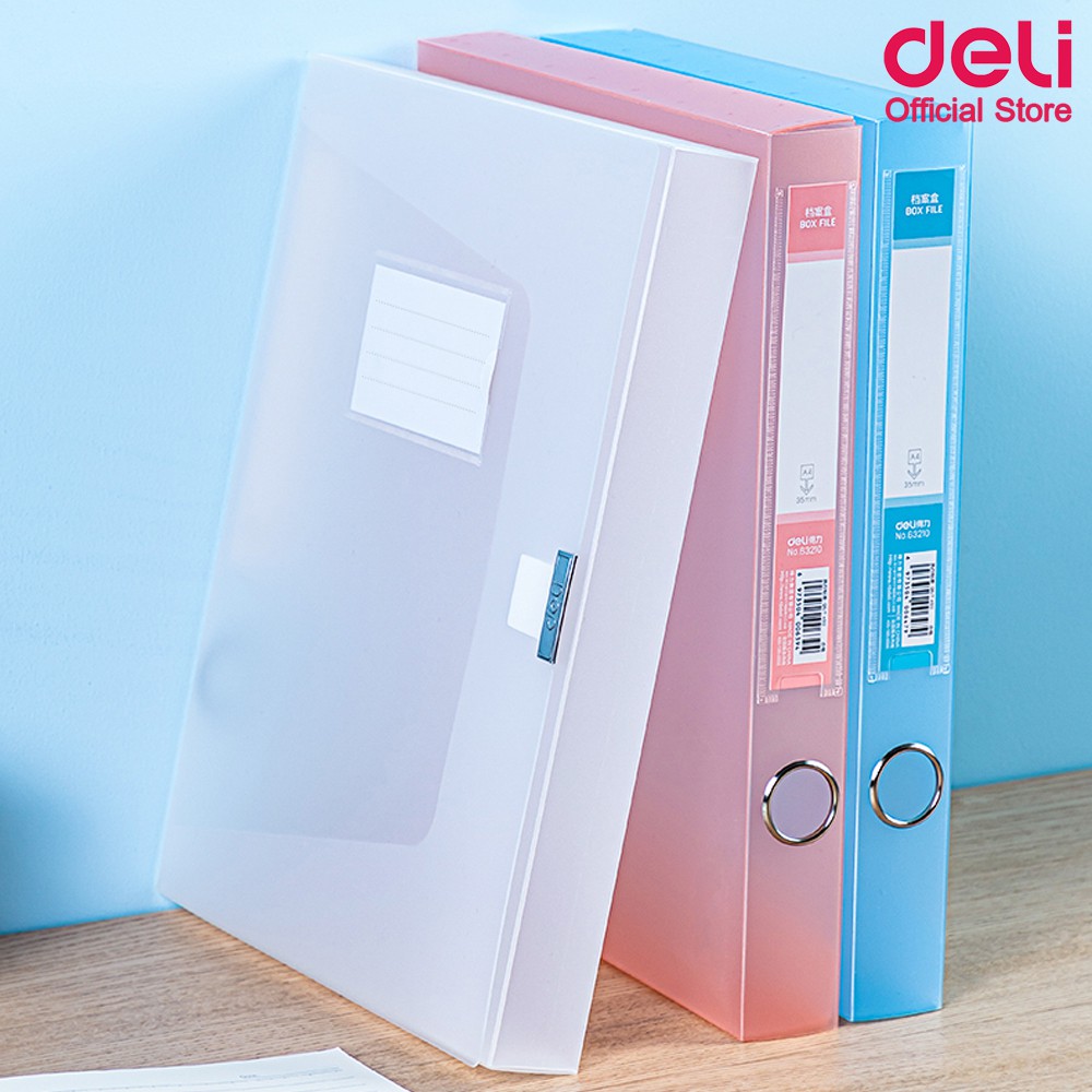 deli-63210-file-box-a4-กล่องแฟ้ม-ขนาดa4-สีพาสเทล-กล่องเอกสาร-อุปกรณ์สำนักงาน-แฟ้ม-แฟ้มใส่เอกสาร-แฟ้มงาน-อุปกรณ์จัดเอกสาร