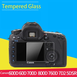 การป้องกันหน้าจอ Canon Tempered Glass SLR 60d 600D 700d 800D กล้อง 650d 750d 760d 77d การป้องกันหน้าจอ LCD 7d2 1dx ฟิล์มแกร่งอุปกรณ์เคลือบแก้วไฟฟ้าสถิต