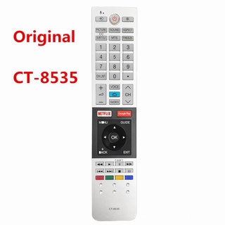 Ct-8535 ใหม่ ของแท้ รีโมตคอนโทรลทีวี สําหรับ TOSHIBA Android HD Voice TV Netflix 50U7880 58U7880