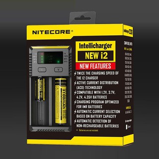 ที่ชาร์จถ่าน เครื่องชาร์จถ่าน Nitecore I2 เครื่องชาร์จอัจฉริยะ รุ่น New I2 สืนค้าพร้อมส่ง