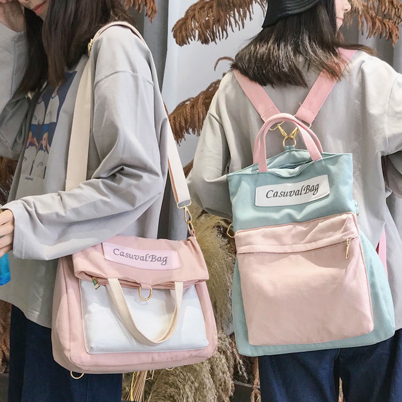 กระเป๋าเป้สะพายหลัง-กระเป๋านักเรียน-ผ้าแคนวาส-อเนกประสงค์-สไตล์ญี่ปุ่น-และเกาหลีใต้-สําหรับผู้หญิง