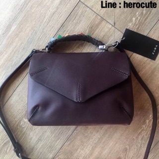 Zara TFR Leather Crossbody Bag ของแท้ ราคาถูก