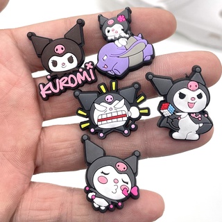 สินค้า อุปกรณ์เสริมรองเท้าแตะ Pvc ลายการ์ตูน Kuromi Diy สําหรับเด็กผู้หญิง