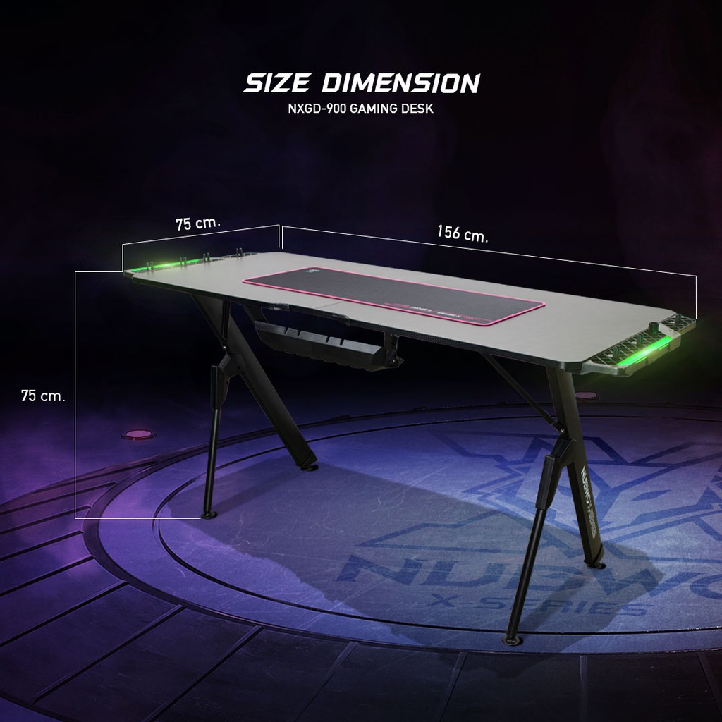 ภาพหน้าปกสินค้าDESK NUBWO E-SPORT (NXGD-900) RGB (แถมแผ่นรองเม้าส์ สวยๆๆ โต๊ะ..),โต๊ะ ND-601