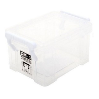 กล่องเก็บของพลาสติก มีหูล๊อค ขนาด 8.4x12x6.7cm CM ใส