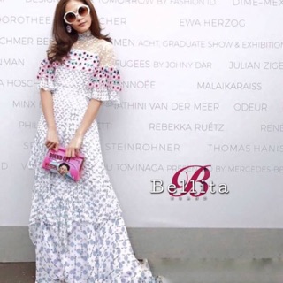 maxi dress  ผ้าสวยหรูแบบชมพู่