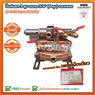 ปั๊มพ่นยา 3 สูบ ระบบอัตโนมัติ 3/4" ตราเพชร รุ่น TS25E