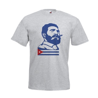 เสื้อยืด แบบเข้ารูป พิมพ์ลาย Fidel Castro Cuba แฟชั่นสําหรับผู้ชายS-5XL