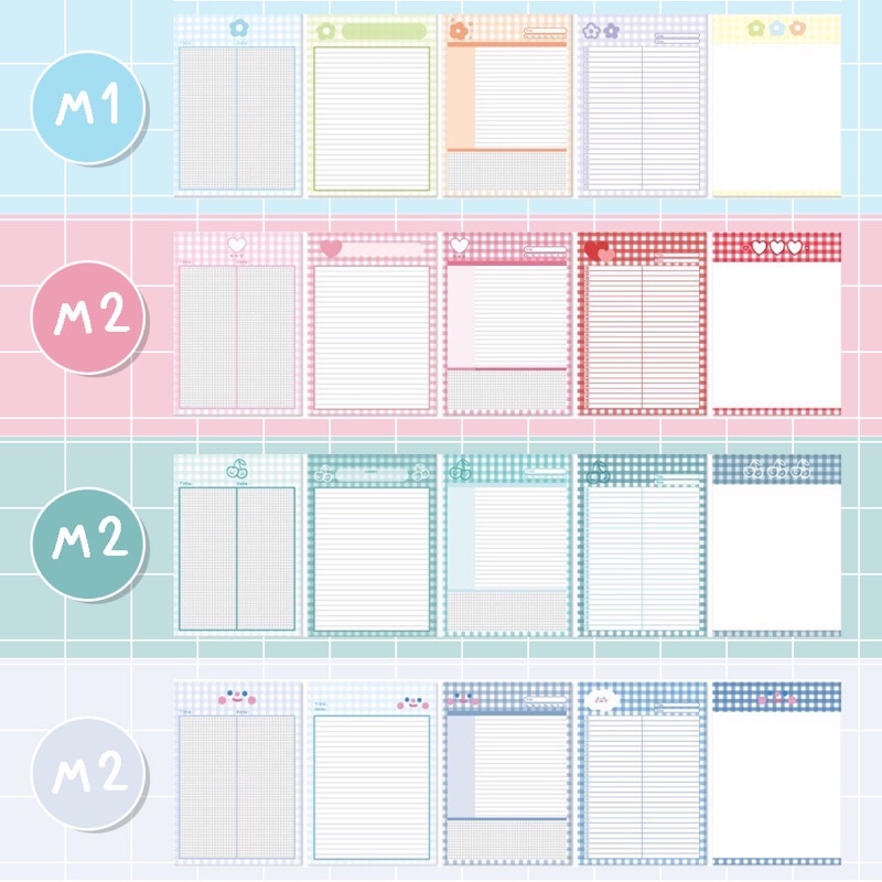 กระดาษโน๊ตb5-notepad-ลายน่ารัก-พร้อมส่ง