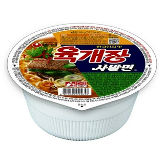 [ของแท้] 육개장사발면 Nongshim Bowl Noodle Soup Beef Flavor (บะหมี่กึ่งสำเร็จรูปรสซุปเนื้อวัวแบบถ้วย) 86g