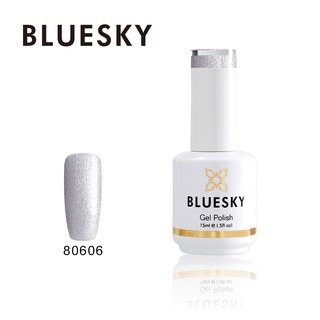 สีเจล Bluesky gel polish สีเมทัลลิคเงิน 80606