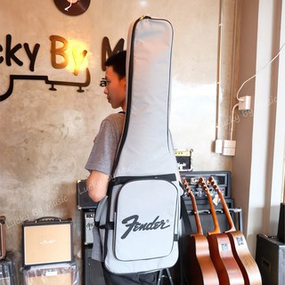 🎥 กระเป๋าซอฟเคสกีตาร์ไฟฟ้า Fender Soft Case Guitar - สีเทา #กระเป๋ากีต้าร์ไฟฟ้า สีดำ แจ้งเลือกสีในแชทร้านได้ค่ะ^^