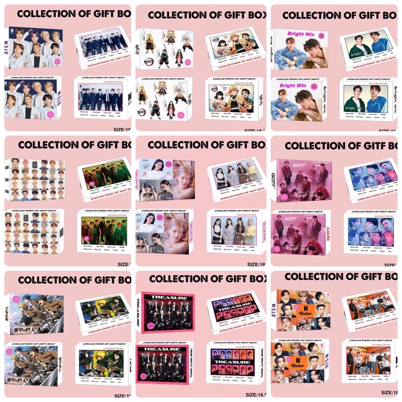 collection-of-gift-box-kpop-ศิลปินเกาหลี-ดาราไทย-การ์ตูนอนิเมะญี่ปุ่น