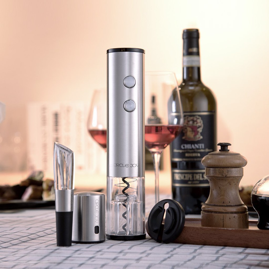 mijia-round-joy-4-in-1-ที่เปิดขวดไวน์ไฟฟ้า-electric-bottle-stopper-wine-opener-wine-decante-wine-set
