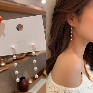 เทรนด์จำลองมุกต่างหูยาวหญิงดวงจันทร์ดาวดอกไม้Rhinestoneแต่งงานจี้ต่างหูแฟชั่นเครื่องประดับเกาหลีEarrings SH6043