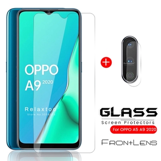 2-in-1 camera lens protector for oppo a9 2020 a5 2020 screen protective glass for oppo a 9 5 film 6.5