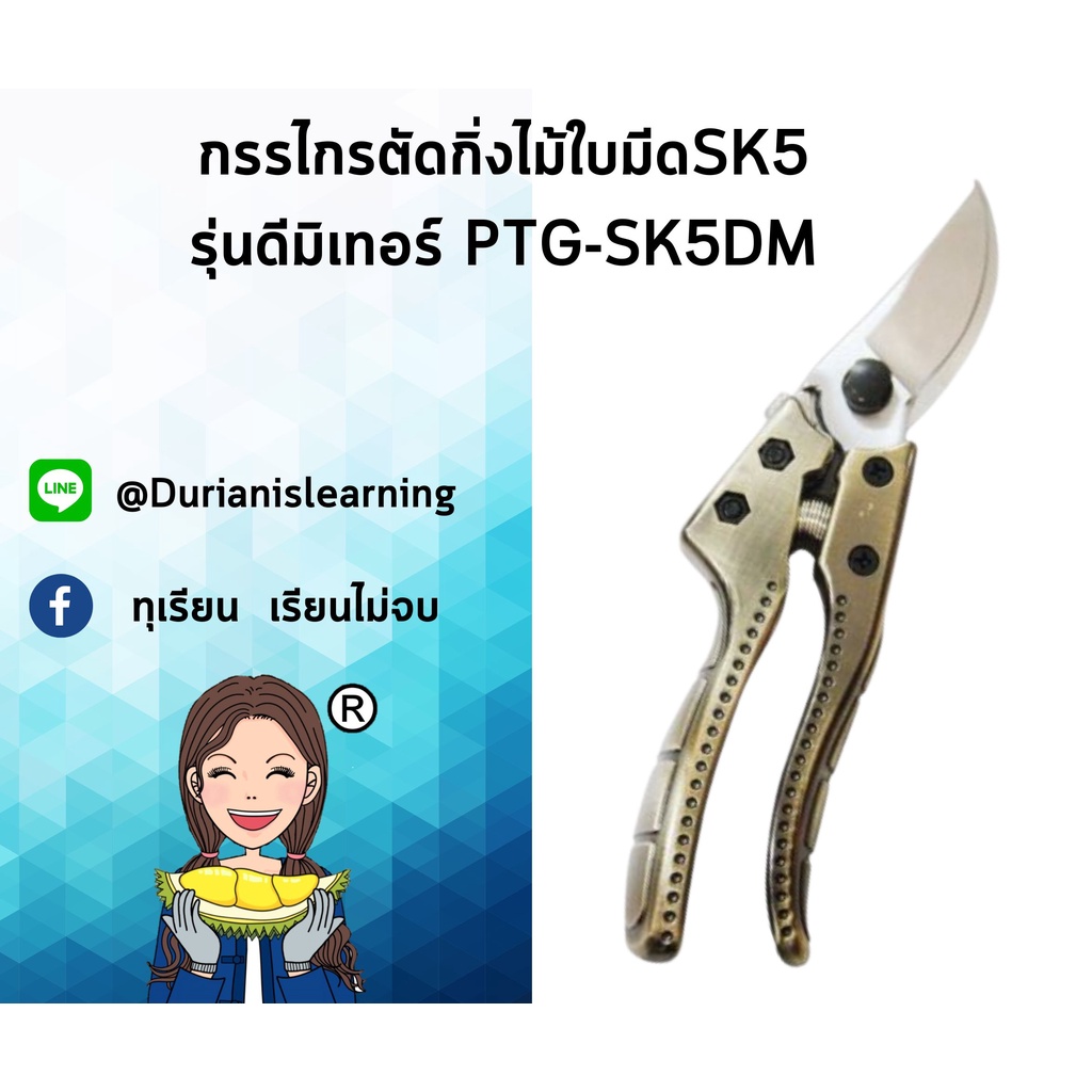 กรรไกรตัดกิ่งไม้ใบมีดsk5รุ่นดีมิเทอร์-ptg-sk5dm