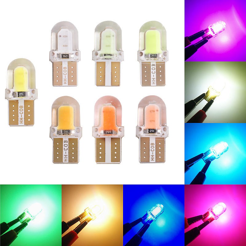 หลอดไฟหรี่ LED T10 2COB (2 ชิ้น) ไฟแผนที่ ไฟหรี่ ไฟส่องป้ายสว่างมาก 12V ...