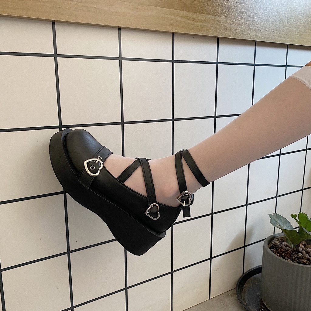 แมรี่เจนรองเท้าโลลิต้าญี่ปุ่นสไตล์อังกฤษย้อนยุคพังก์ป่าน่ารักjkผู้หญิงshoes