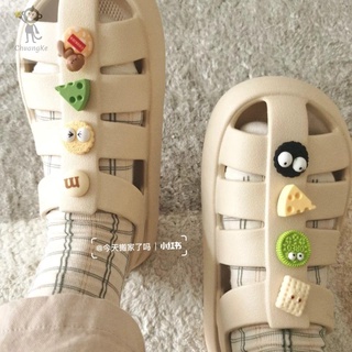 🔥จิ๊บบิทตัวติดรองเท้ามีรู รูปแบบการ์ตูน ตัวติดรองเท้า crocs DIY ตุ๊กตาติดรองเท้า  ตกแต่งสวยงาม สไตล์น่ารัก