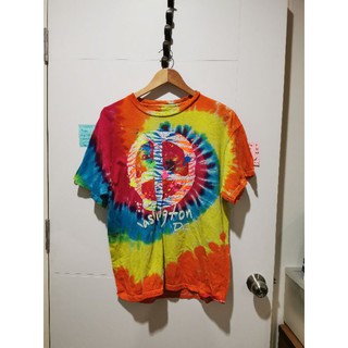 เสื้อยืดวินเทจ​ มัดย้อม สีสันสดใสลายpeace