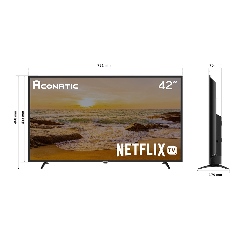 ภาพหน้าปกสินค้าAconatic Smart TV Full HD สมาร์ททีวี ขนาด 42 นิ้ว Netflix TV รุ่น 42HS400AN Netflix Ver 5.3 (รับประกันศูนย์ 3 ปี) จากร้าน aconatic.official บน Shopee