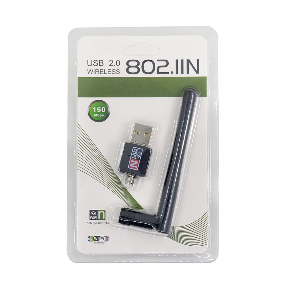150M USB WiFi Adapter + เสา2dBi พร้อมแผ่นDriver Wireless LAN Network Card  802.11n/g/b for Win XP, Vista, 7, 8,10 | Shopee Thailand