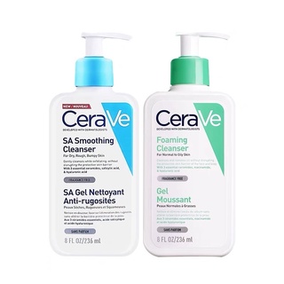 เซราวี CERAVE Foaming Cleanser โฟมทำความสะอาดผิวหน้าและผิวกาย สำหรับผิวธรรมดา-ผิวมัน เป็นสิวง่าย 236ml.(โฟมล้างหน้า)