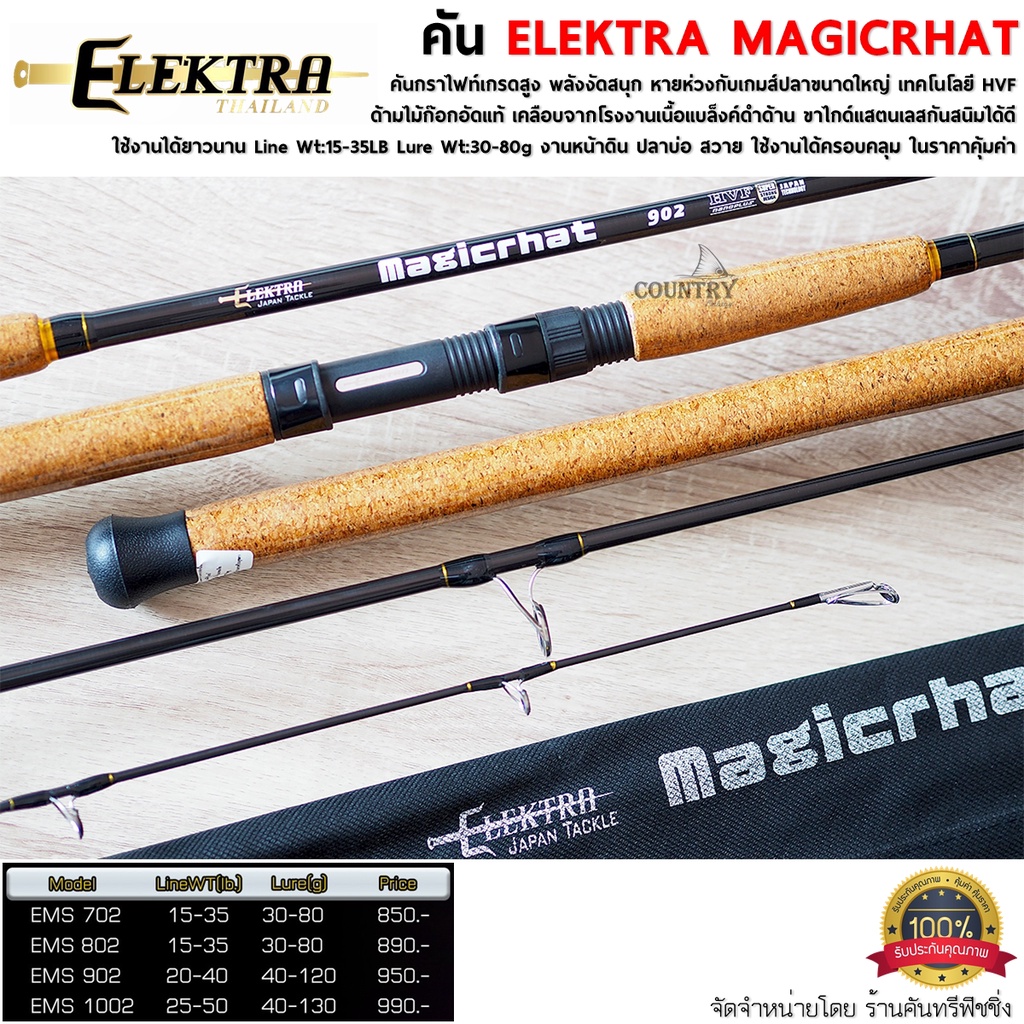 คันเบ็ดตกปลา-elekta-magicrhat-คันกราไฟท์เกรดสูง