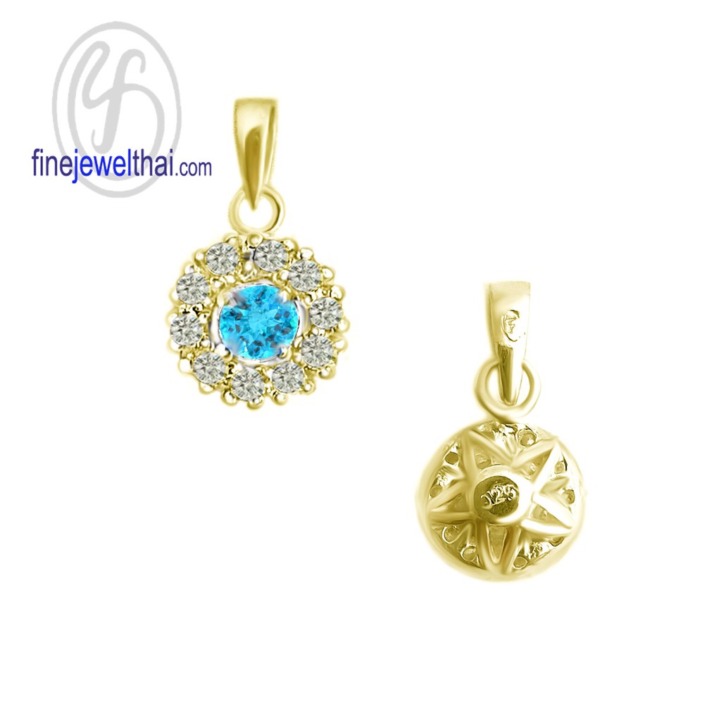 finejewelthai-จี้โทพาซ-โทพาซ-จี้พลอย-พลอยประจำเดือนเกิด-topaz-silver-pendant-birthstone-p1083tp00e-ราคาต่อชิ้น