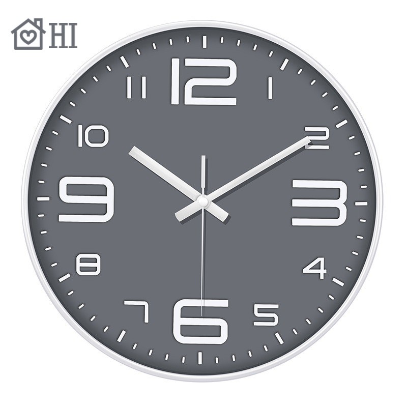 นาฬิกาติดผนัง-นาฬิกาปลุก-นาฬิกาติดผนัง-นาฬิกาแขวนผนังขนาด-12-นิ้ว-หน้าปัดใหญ่-เข็มเดินเรียบ-ไร้เสียง-ใส่ถ่าน-aa-1-ก้อน-น