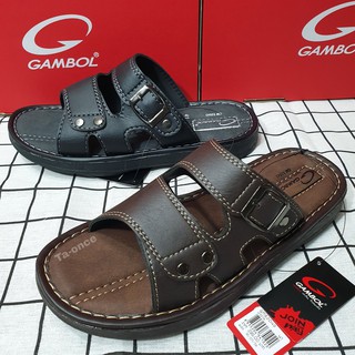 สินค้า Gambol รองเท้าแตะหนังผู้ชาย Gambol 52043 เบอร์ 40-44 สวมนุ่มสบายเท้า