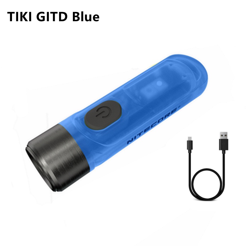 Lampe De Poche NITECORE TIKI GITD Bleu 300 Lumens – Porte-clés Rechargeable USB-C