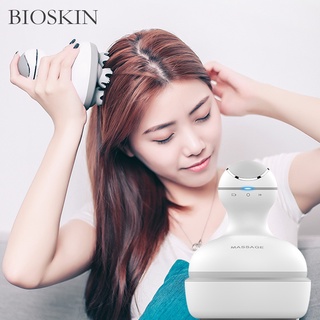 Bioskin เครื่องนวดหนังศีรษะไฟฟ้า แบบไร้สาย ระบบสั่นสะเทือน ป้องกันการผมร่วง