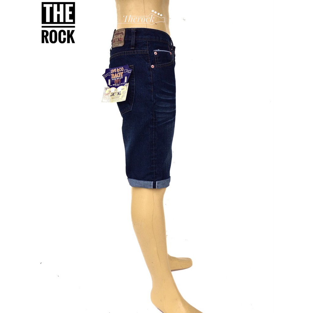 กางเกงยีนส์ผู้ชาย-กางเกงยีนส์ขาสั้นผู้ชาย-ริมแดง-no-600-2
