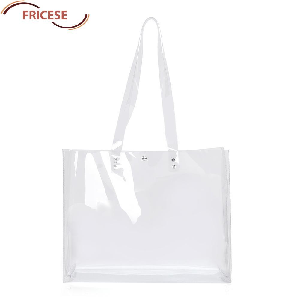 ภาพหน้าปกสินค้าFricese กระเป๋าถือกระเป๋าสะพาย Pvc แบบใสสําหรับผู้หญิง จากร้าน fricese.th บน Shopee