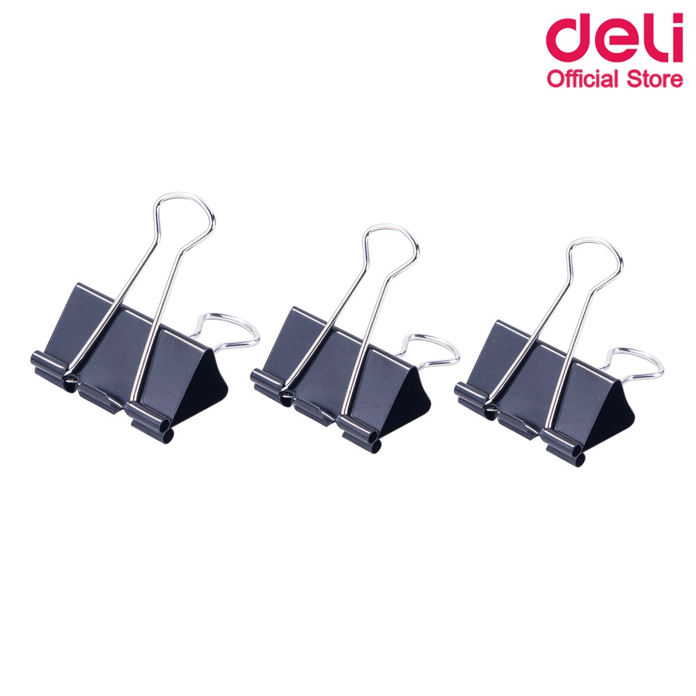 deli-38562-binder-clips-41mm-คลิปหนีบกระดาษ-สีดำ-ขนาด-41mm-แพ็ค-12-ชิ้น-คลิปหนีบกระดาษสีดำ-อุปกรณ์สำนักงาน-คลิปหนีบ-คลิป
