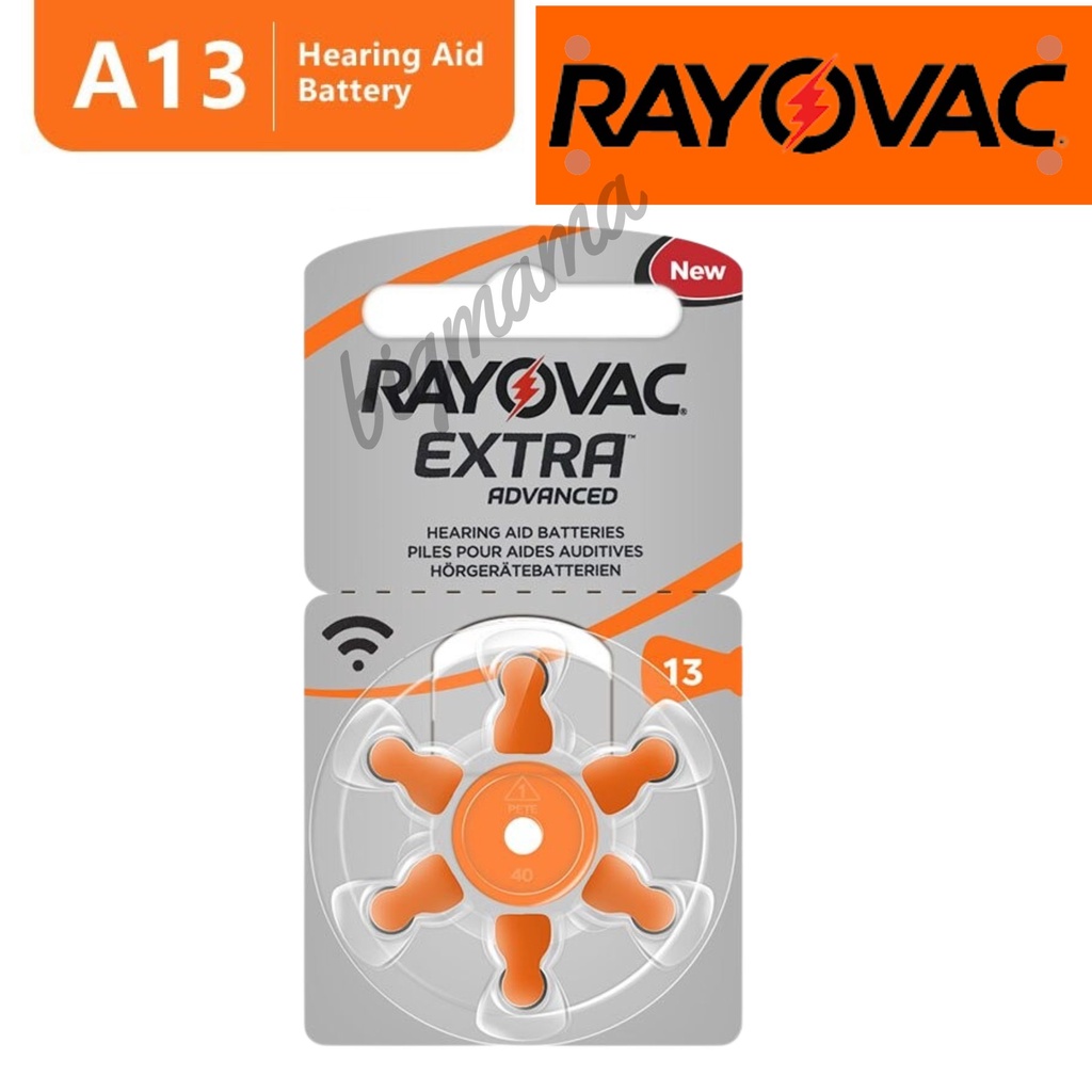 ถ่านเครื่องช่วยฟัง-rayovac-a13-ถ่านกระดุม-ถ่านก้อนเล็ก-ถ่านใส่เครื่องช่วยฟัง-แบตเตอรี่เครื่องช่วยฟัง-battery-hearing-aid