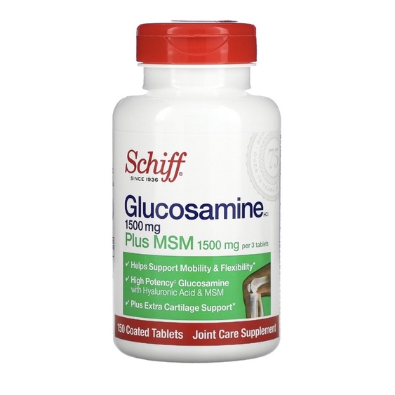ภาพสินค้าพร้อมส่ง Schiff Glucosamine 2,000 mg. Plus Vitamin D3 150 tablets และ Glucosamine 1,500 mg. Plus MSM 150 tablets จากร้าน phandee59 บน Shopee ภาพที่ 4