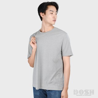 DOSH BASIC-T SHIRTS เสื้อยืด คอกลม แขนสั้น สีเทาอ่อน FUMT5001-GY