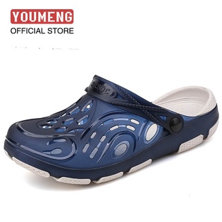 Summer Hole Shoes Mens Baotou Breathable Non-slip Beach Waterproof Slippers Soft Bottom