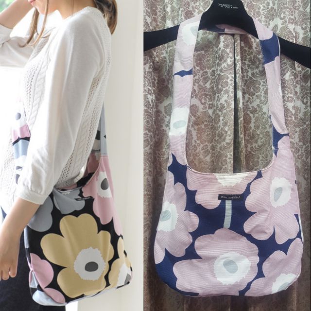Used * Marimekko Unikko clover shoulder bag 💯✓ | Shopee Thailand
