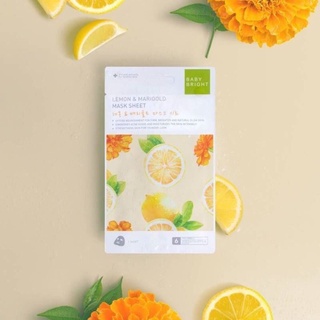 BABY BRIGHT LEMON &amp; MARIGOLD MASK SHEET 20g. x 6 ชิ้น