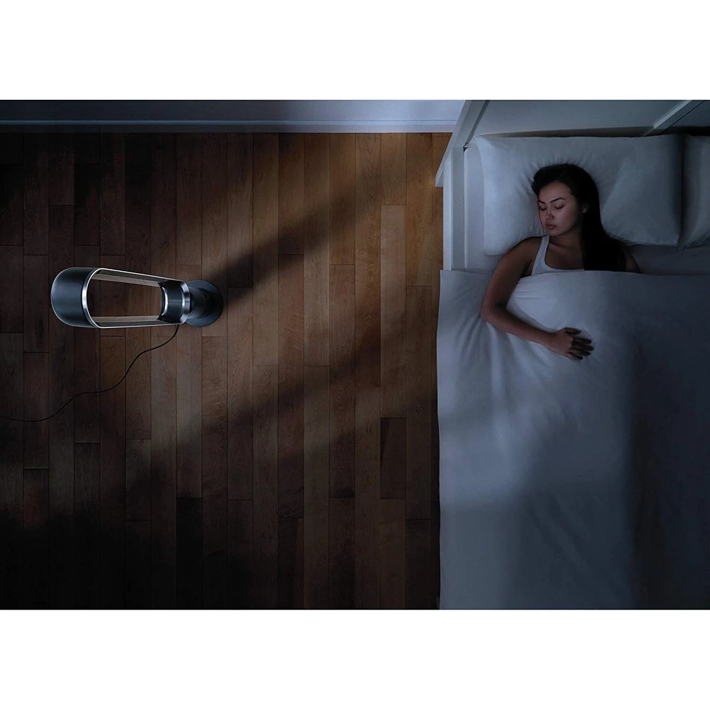 Dyson รุ่น AM07 พัดลมทาวเวอร์ไร้ใบพัด สีขาว/เงิน (White/Silver) เทคโนโลยี Air Multiplier สร้างกระแสลมทรงพลังและนุ่มนวล