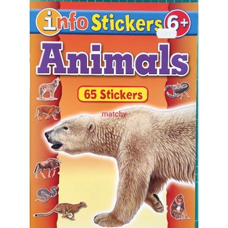 info Stickers Animals โล๊ะ หนังสือเด็ก สติ๊กเกอร์ สัตว์ montessori มอสเตสซอรี่