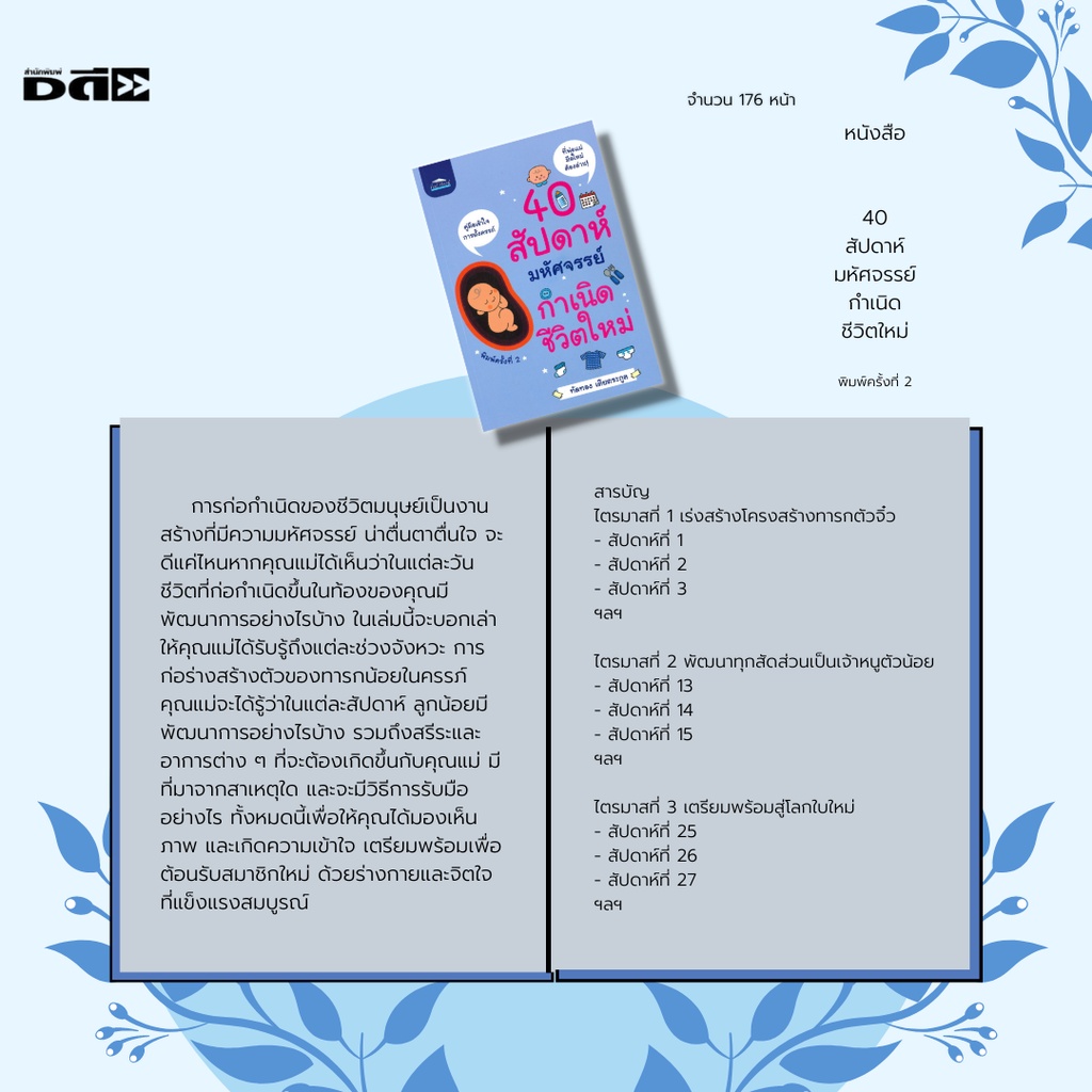 หนังสือ-40-สัปดาห์มหัศจรรย์กำเนิดชีวิตใหม่-i-เขียนโดย-ทัดทอง-เตียตระกูล-คู่มือคุณแม่-คุณแม่มือใหม่-เรื่องท้องต้องรู้