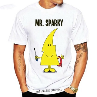 เสื้อยืดผ้าฝ้ายพิมพ์ลาย เสื้อยืดผ้าฝ้าย พิมพ์ลาย Mr Sparky ของขวัญวันเกิด สไตล์ฮิปฮอป สําหรับผู้ชาย EMaoig86IKagfe74