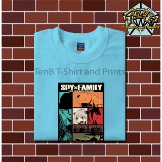 เสื้อคู่รัก เสื้อยืดวินเทจ อะนิเมะ SPYXFAMILY (สี) เสื้อยืดออกแบบที่เรียบง่ายและพิมพ์ UNISEX ^Vu Tee