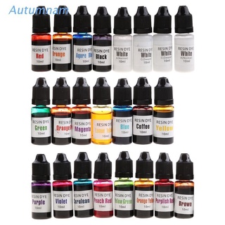 Autu หมึกเรซิ่นย้อมสีผงแอลกอฮอล์ขนาด 24 สี